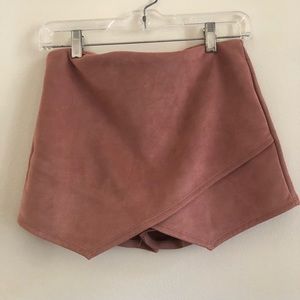 velvet rose pink skort